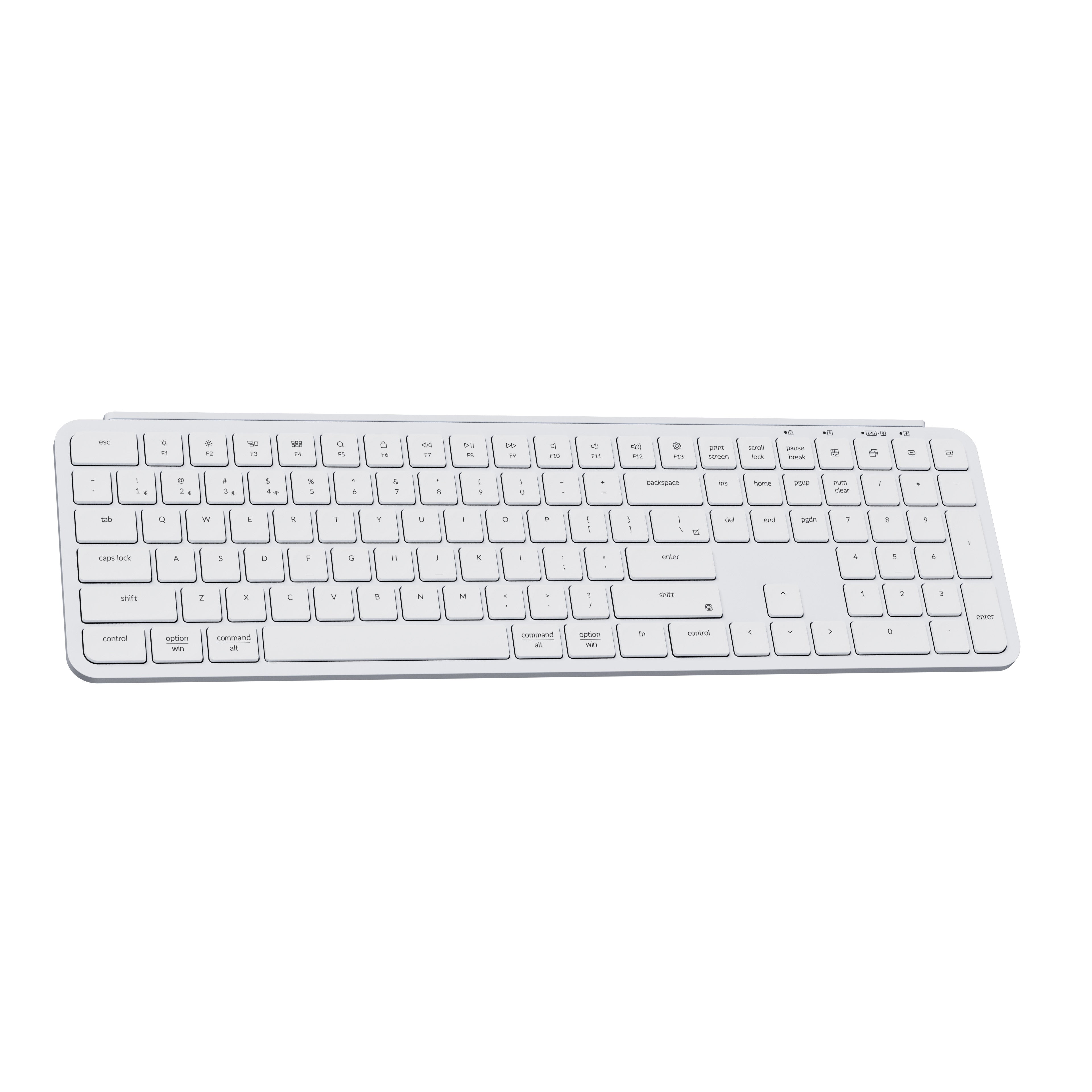 Keychron B6 Pro Ultra Slim Wireless Keyboard full size Layout for Mac Windows Linux Ivory White