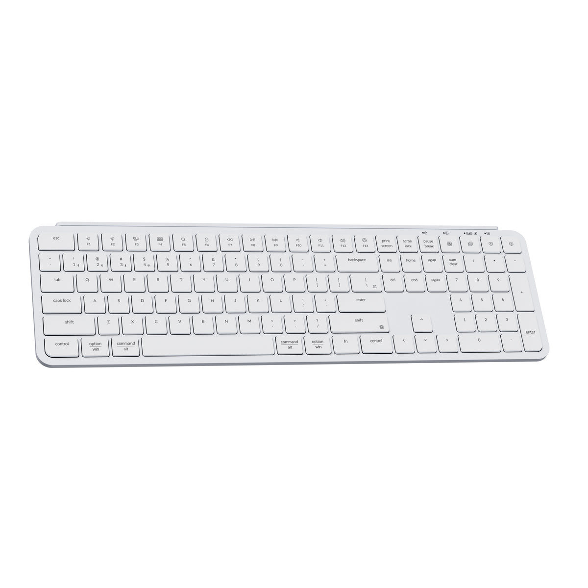 Keychron B6 Pro Ultra Slim Wireless Keyboard full size Layout for Mac Windows Linux Ivory White