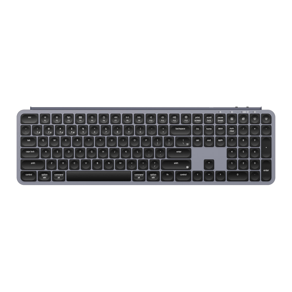 Keychron B6 Pro Ultra Slim Wireless Keyboard full size Layout for Mac Windows Linux Space Gray