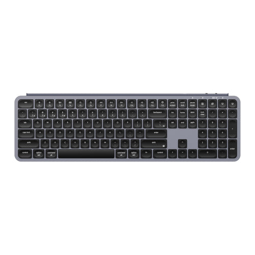 Keychron B6 Pro Ultra Slim Wireless Keyboard full size Layout for Mac Windows Linux Space Gray
