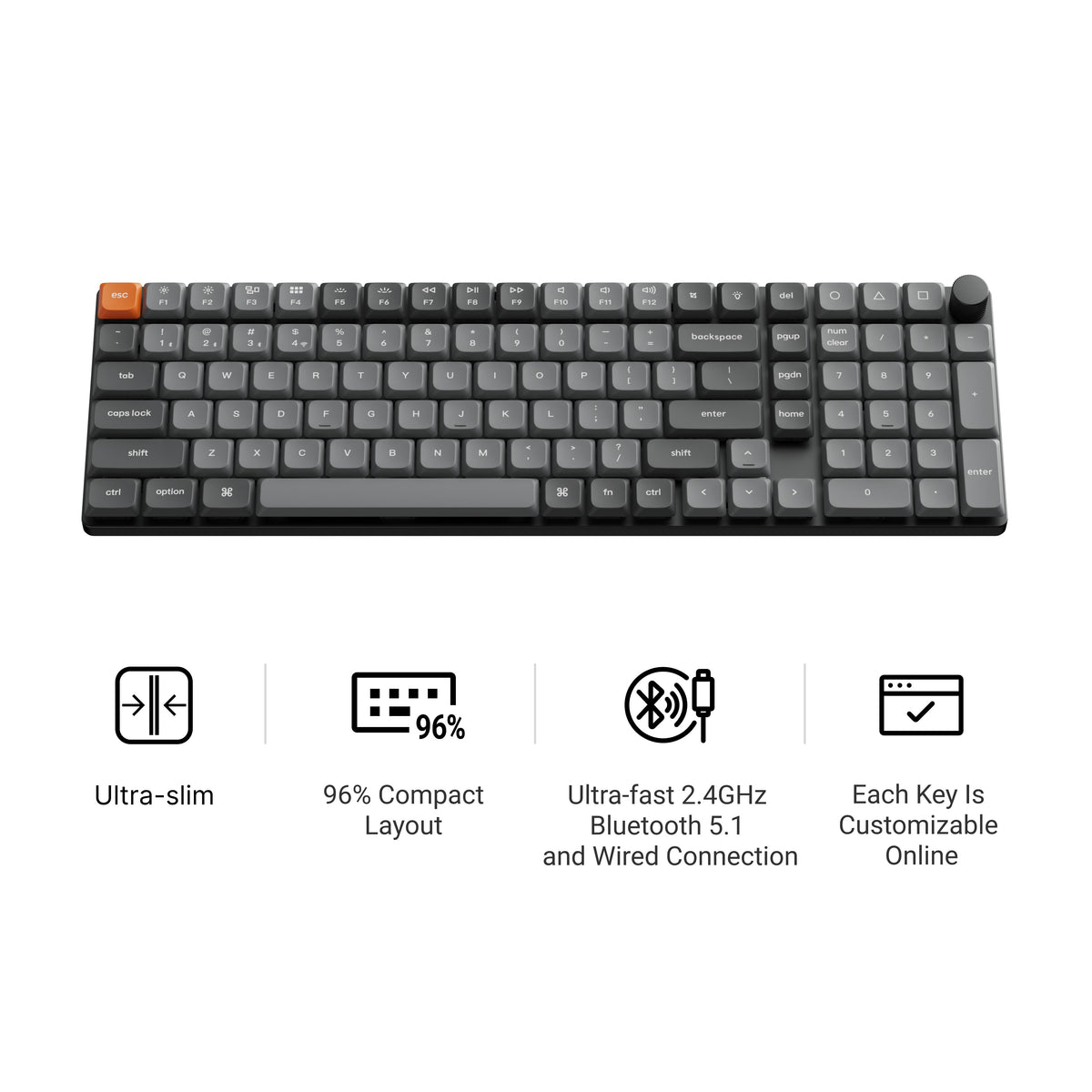 Keychron K17 Max QMK Wireless Custom Mechanical Keyboard