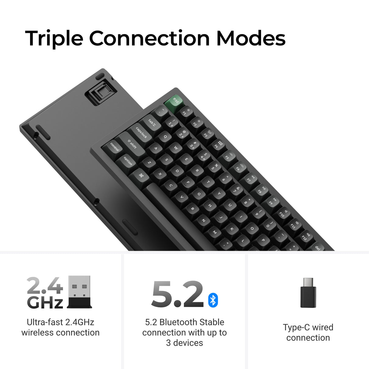 Keychron K4 Ultra 8K Wireless Custom Mechanical Keyboard-Connection