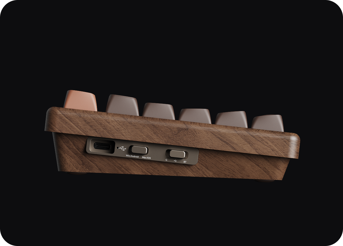 Wood Frame & Brown Aluminum Accents