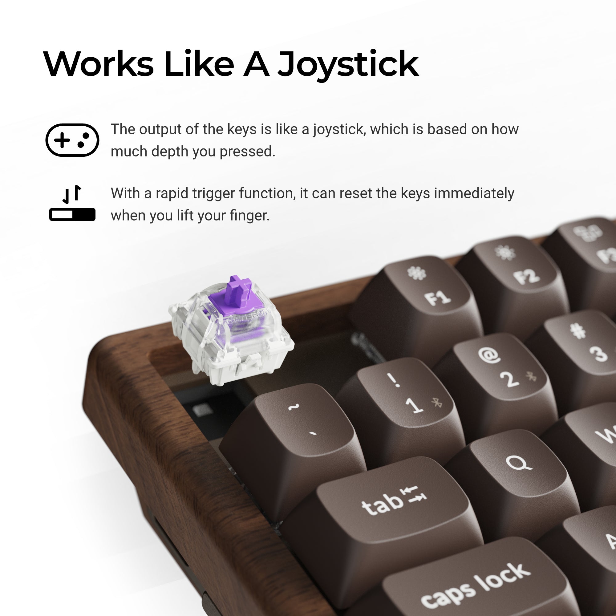 Keychron K8 HE Wireless Magnetic Switch Custom Keyboard - All-Wood Spe