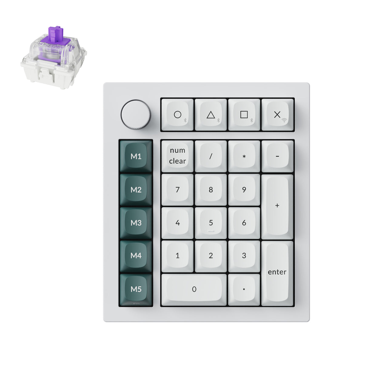 Keychron_Q0_HE_QMK_Wireless_Custom_Number_Pad_White