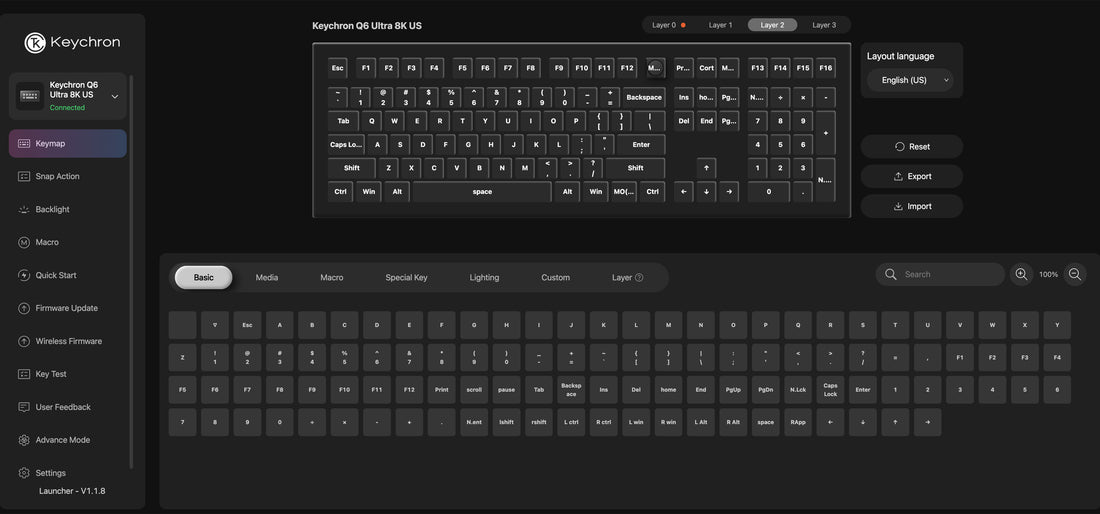 Keychron Launcher — Keymap