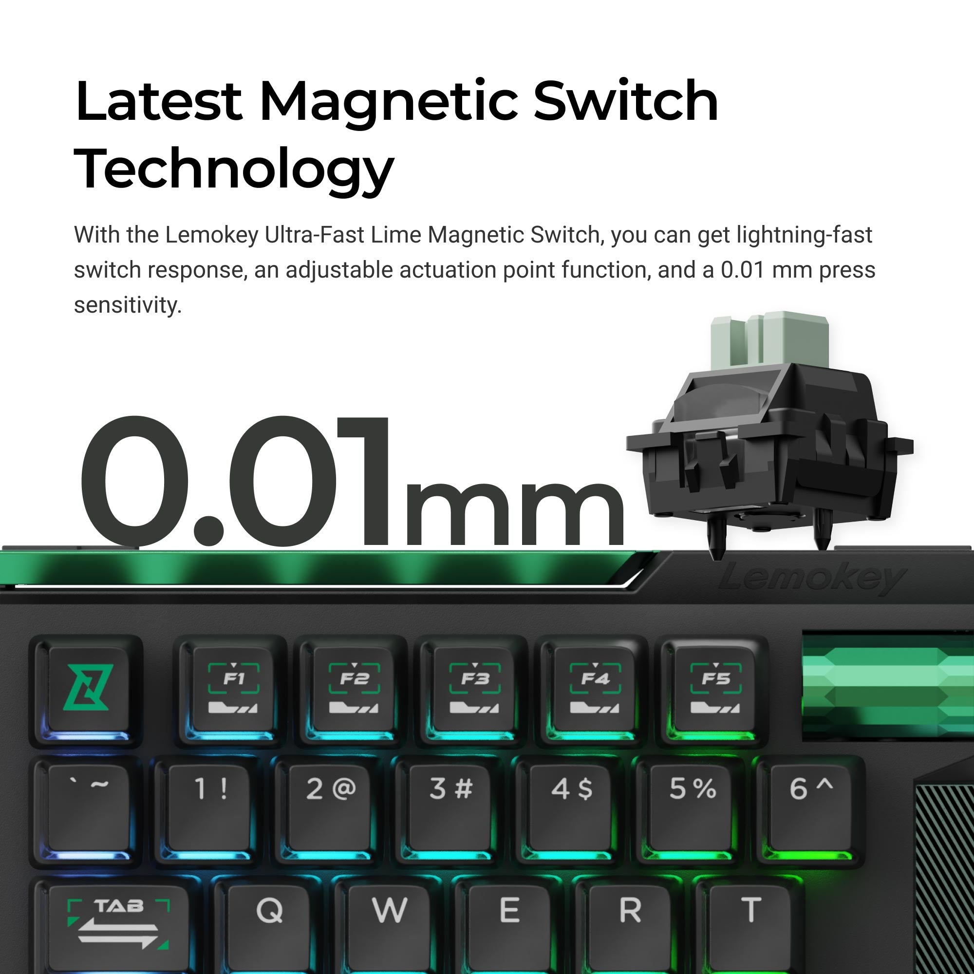 Lemokey L0 HE One Handed Magnetic Switch Gaming Keyboard keyboard image