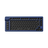 Lemokey L1 QMK VIA Wireless Custom Gaming Keyboard 75% Layout Aluminum Navy Blue Barebone ISO for Windows Mac Linux