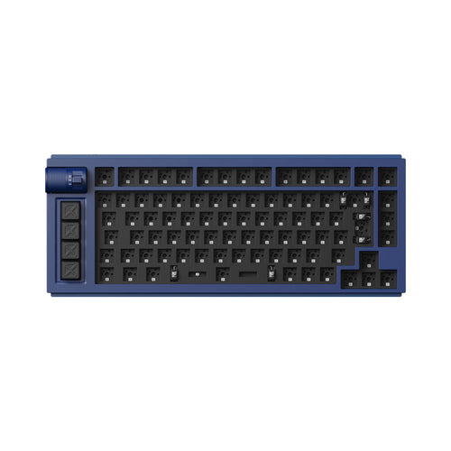 Lemokey L1 QMK VIA Wireless Custom Gaming Keyboard 75% Layout Aluminum Navy Blue Barebone ISO for Windows Mac Linux