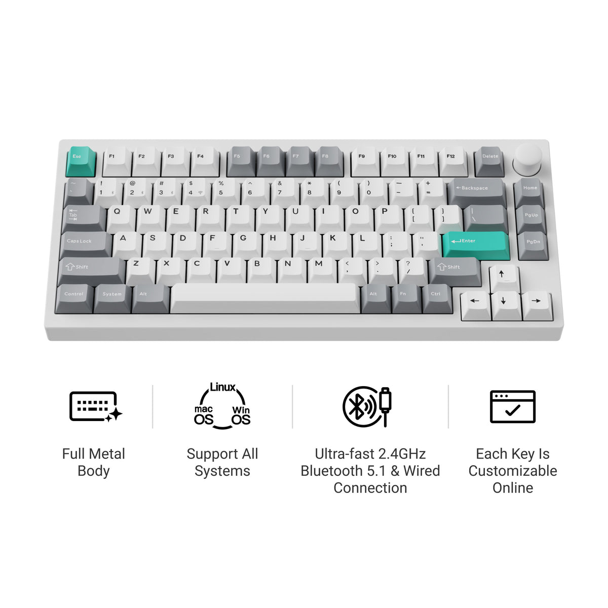 Lemokey P1 QMK/VIA Custom Gaming Keyboard