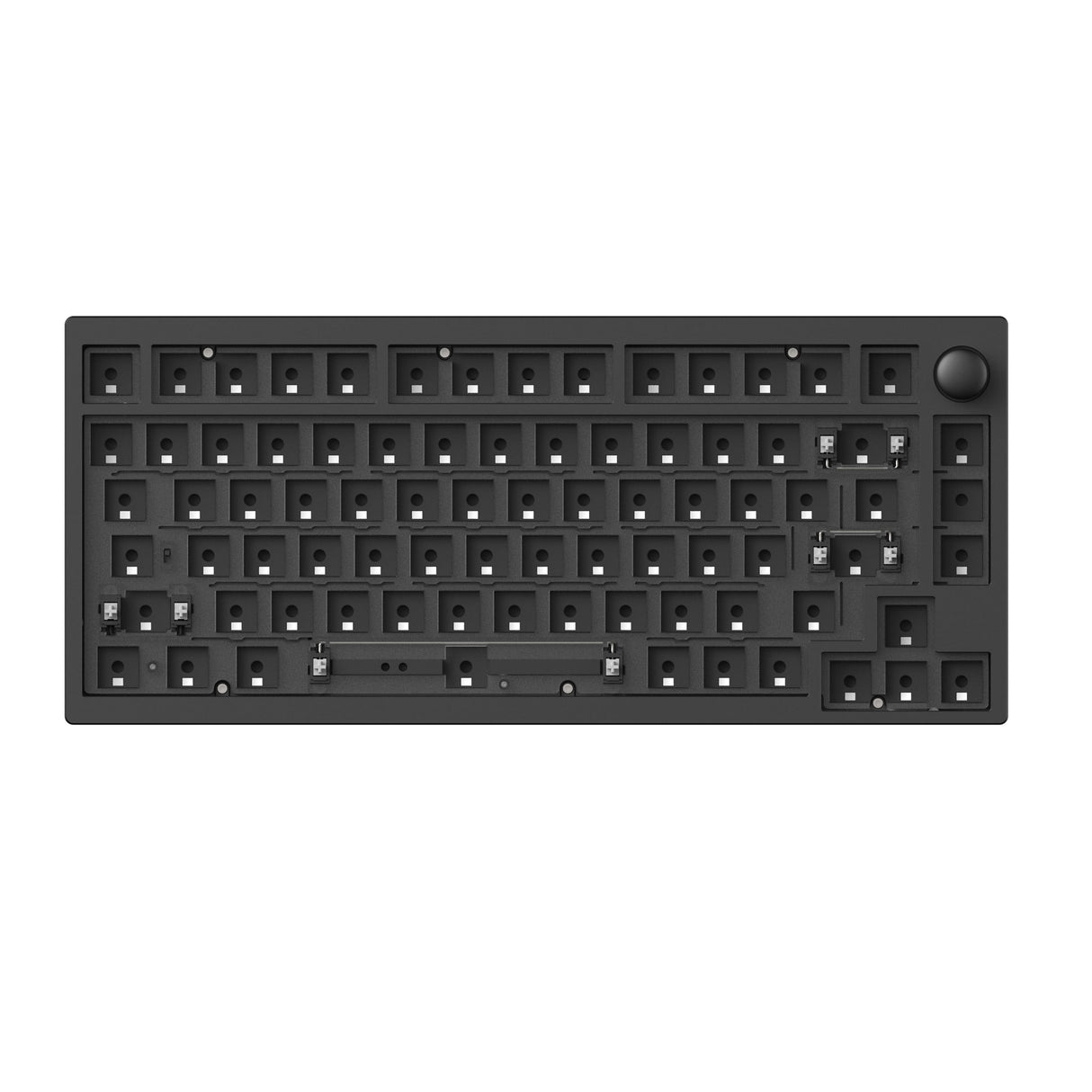 Lemokey P1 Pro QMK/VIA Wireless Custom Gaming Keyboard 75 Percent Layout Aluminum Carbon Black Barebone for Windows Mac Linux