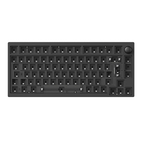Lemokey P1 Pro QMK/VIA Wireless Custom Gaming Keyboard 75 Percent Layout Aluminum Carbon Black ISO Barebone for Windows Mac Linux
