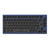 Lemokey P1 Pro QMK/VIA Wireless Custom Gaming Keyboard 75 Percent Layout Aluminum Navy Blue ISO Barebone for Windows Mac Linux