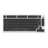 Lemokey P1 Pro QMK/VIA Wireless Custom Gaming Keyboard 75 Percent Layout Aluminum Space Silver ISO Barebone for Windows Mac Linux