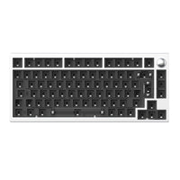 Lemokey P1 Pro QMK/VIA Wireless Custom Gaming Keyboard 75 Percent Layout Aluminum Space Silver ISO Barebone for Windows Mac Linux