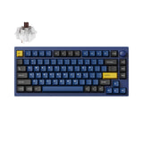 Lemokey P1 Pro QMK/VIA Wireless Custom Gaming Keyboard 75 percent Layout Aluminum Navy Blue Fully Assembled for Windows Mac Linux Keychron Super Brown