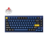 Lemokey P1 Pro QMK/VIA Wireless Custom Gaming Keyboard 75 percent Layout Aluminum Navy Blue Fully Assembled for Windows Mac Linux Keychron Super Red