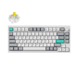 Lemokey P1 Pro QMK/VIA Wireless Custom Gaming Keyboard 75 percent Layout Aluminum White Fully Assembled for Windows Mac Linux Keychron Super Banana