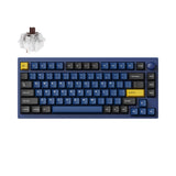 Lemokey P1 QMK/VIA Custom Gaming Keyboard 75 percent Layout Aluminum Navy Blue Fully Assembled for Windows Mac Linux Keychron Super Brown