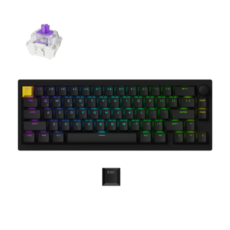 Lemokey P2 HE Wireless Custom Gaming Keyboard Black Aluminum Frame Gateron Double-Rail Magnetic Nebula Switch Shine-Through Double-Shot PBT Keycaps Version