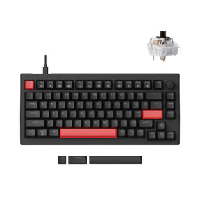 Lemokey X4 QMK Wired Mechanical Keyboard 75 Percent Layout Keychron Mechanical Brown Switch
