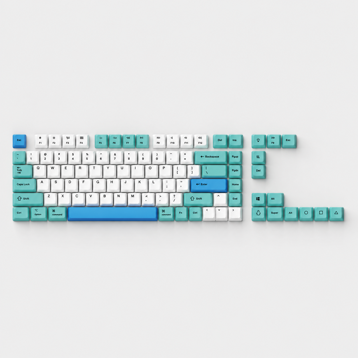 OEM Dye-Sub PBT Keycap Set - Iceberg