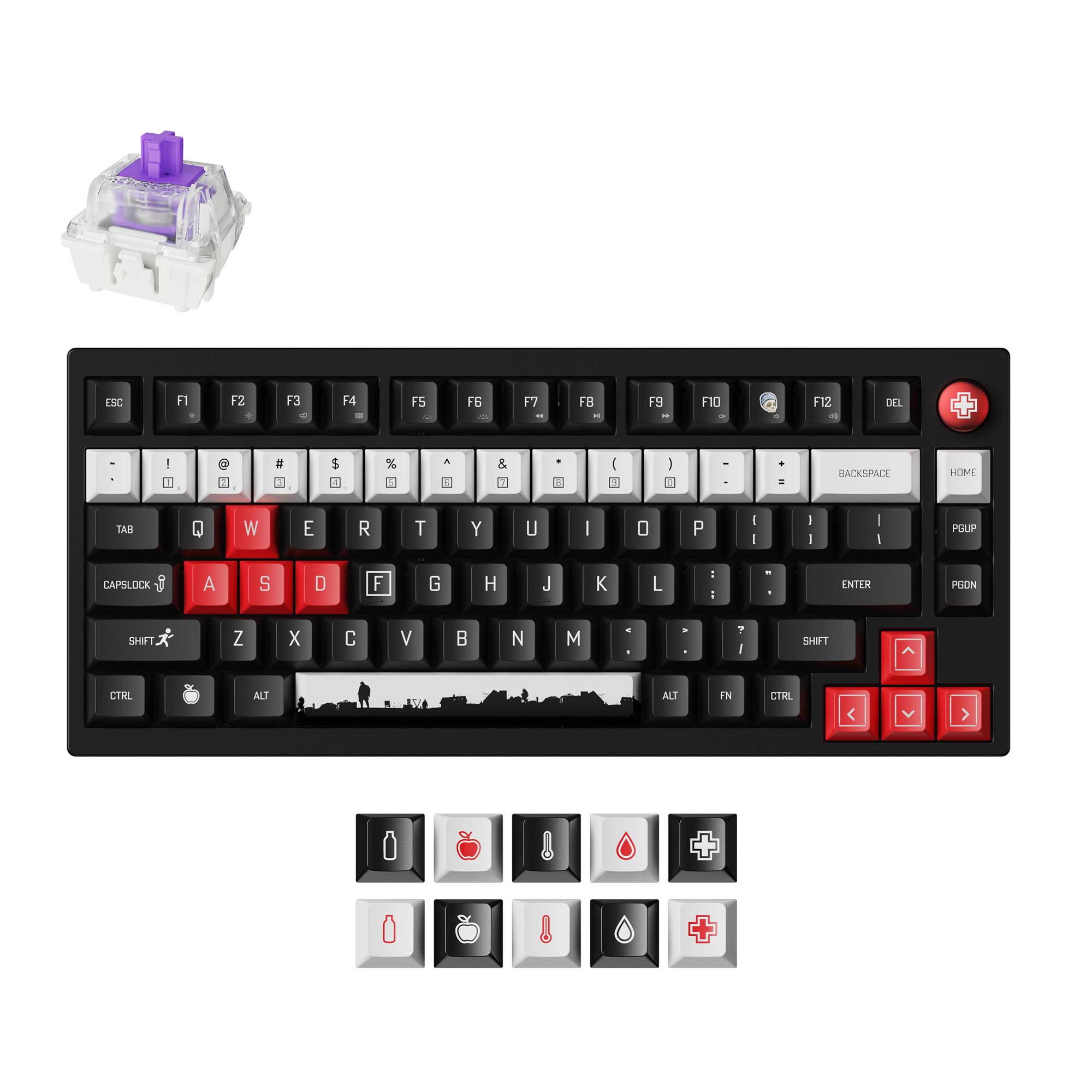 DayZ Special Edition Wireless Magnetic Switch Custom Keyboard keyboard image