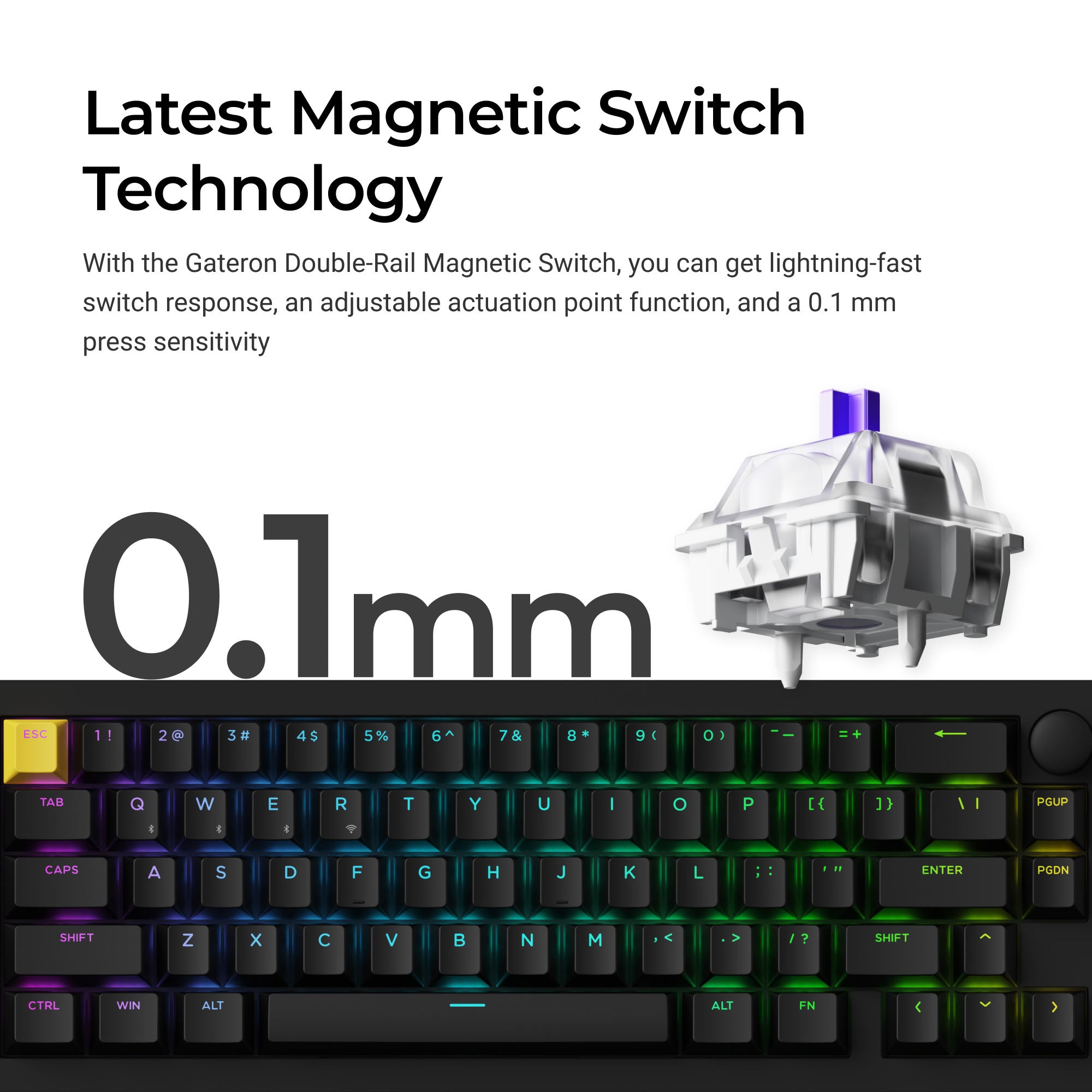 Lemokey P2 HE Wireless Magnetic Switch Custom Gaming Keyboard keyboard image