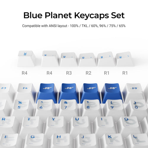 Keychron Blue Planet - Cherry Profile Dye-Sub PBT Full Keycap Set