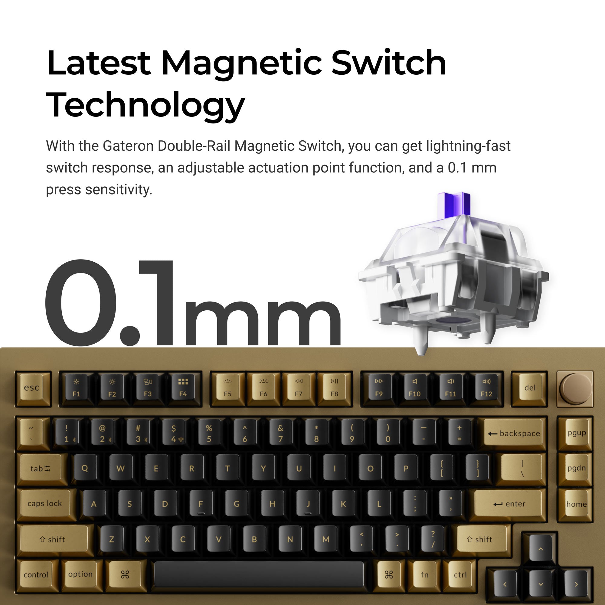 Keychron Q1 HE QMK Wireless Custom Keyboard - Copper Edition keyboard image