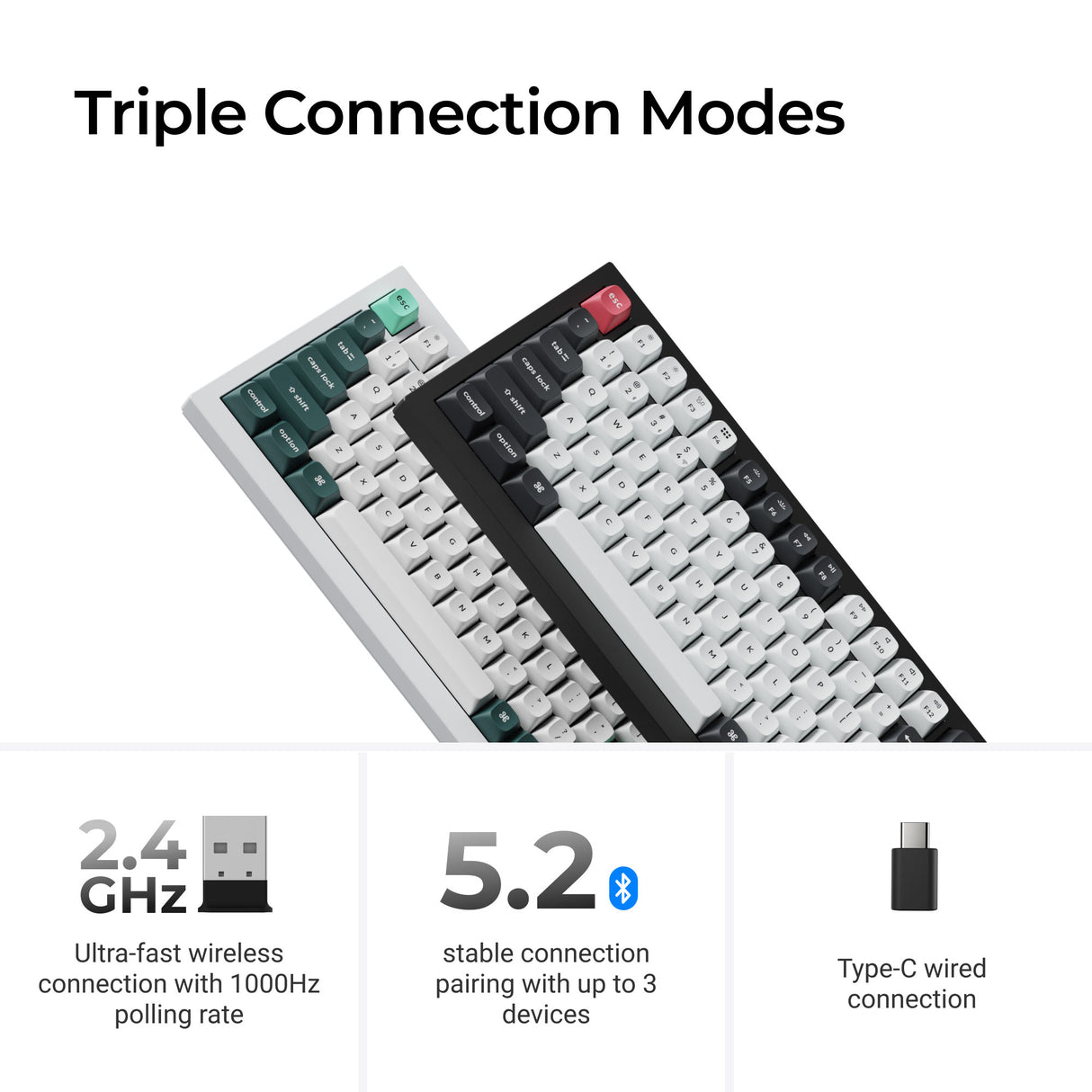 Keychron Q1 HE Triple Connection Modes
