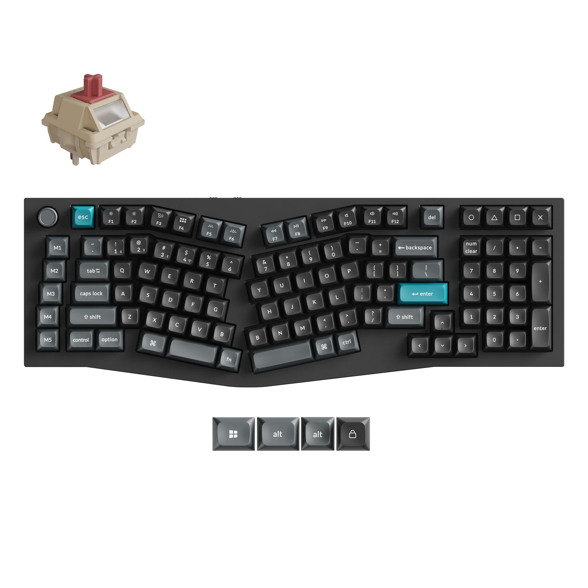 Keychron Q13 Ultra 8K Wireless Hot-swappable RGB Backlight Red Switch-Black