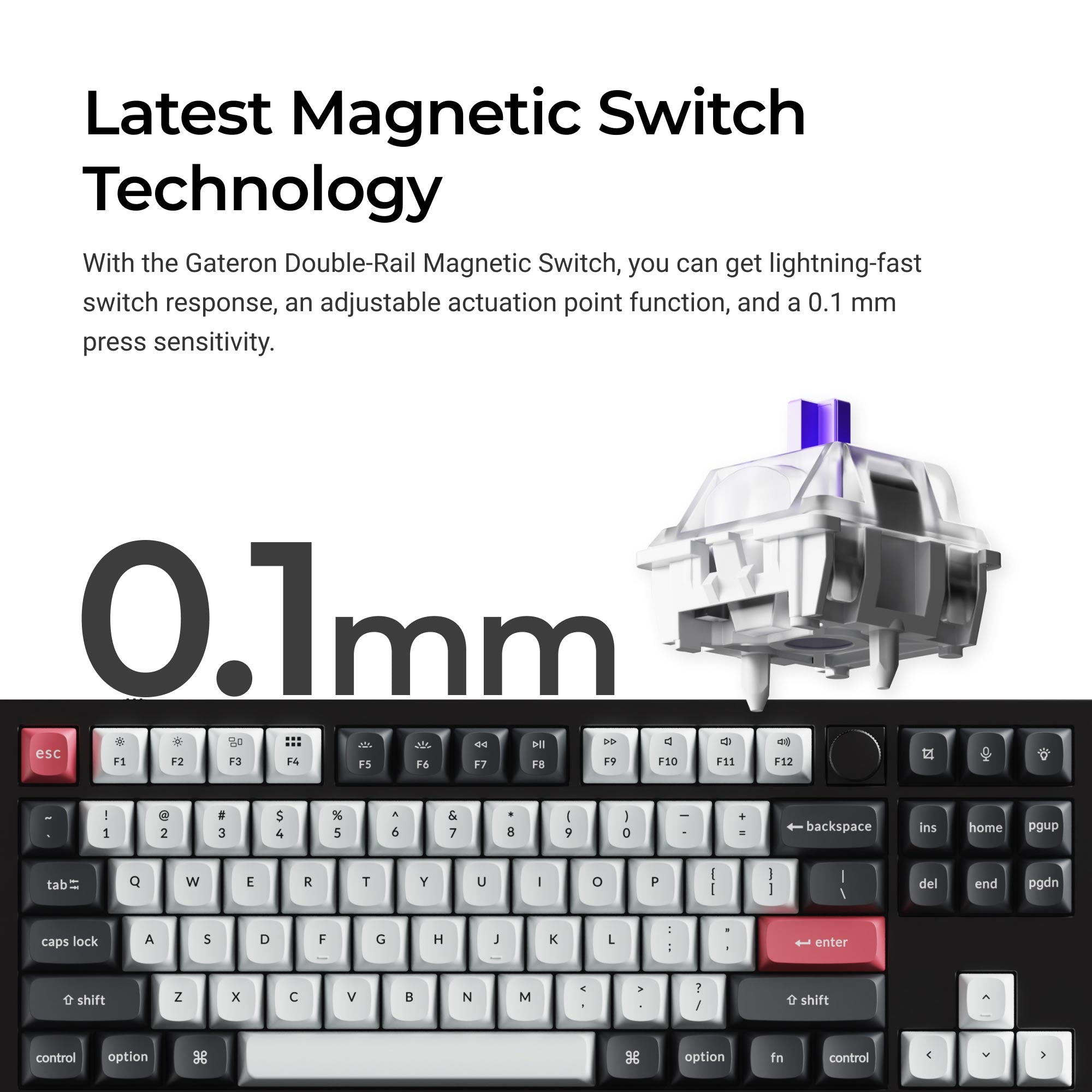 Keychron Q3 HE QMK Wireless Custom Keyboard keyboard image