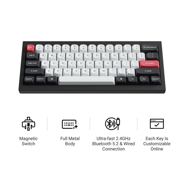Keychron Q4 赤軸 キーボード ホワイト Keychron Q4 HE QMK Wireless Custom Keyboard