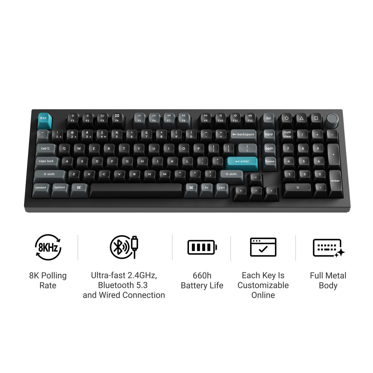 Keychron Q5_Ultra Wireless Hot Swappable Mechanical Keyboard Silk POM Switch-_features