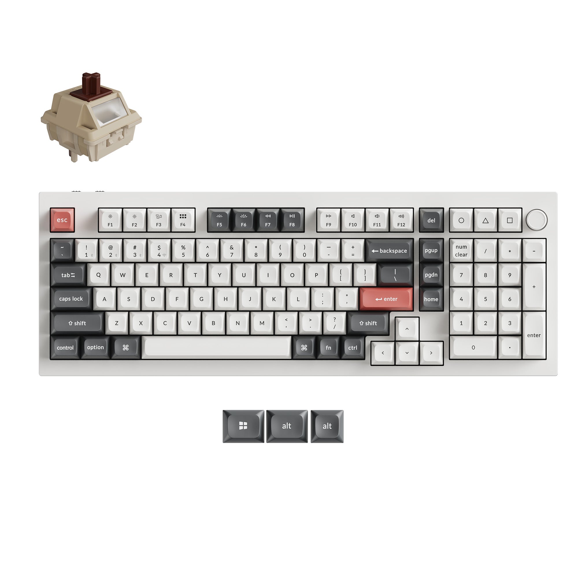 Q5_Ultra_8K_Wireless_Hot-swappable_RGB_Backlight_Brown_Switch_-_White