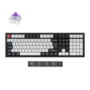 Keychron Q6 HE QMK Wireless Custom Magnetic Switch Keyboard 100% Layout Fully Assembled for Mac Windows Linux Gateron Nebula Switch ISO Swiss Layout