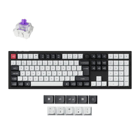 Keychron Q6 HE QMK Wireless Custom Magnetic Switch Keyboard 100% Layout Fully Assembled for Mac Windows Linux Gateron Nebula Switch ISO UK Layout