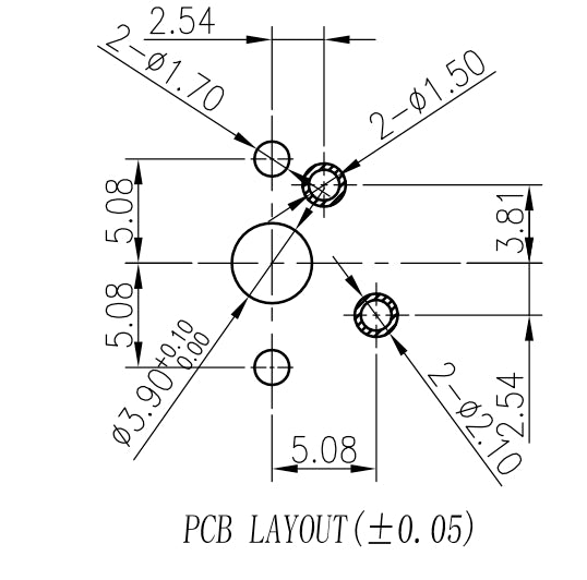 Layout de PCB compatível com o switch Silk POM
