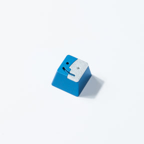 Smile Aluminum Alloy Artisan Keycap Blue