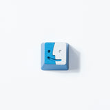 Smile Aluminum Alloy Artisan Keycap Blue