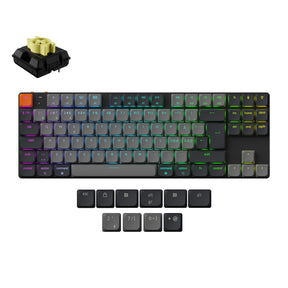keychron-k1-qmk-wireless-mechanical-keyboard-version-6-switch-yellow-ISO-Nordic-layout