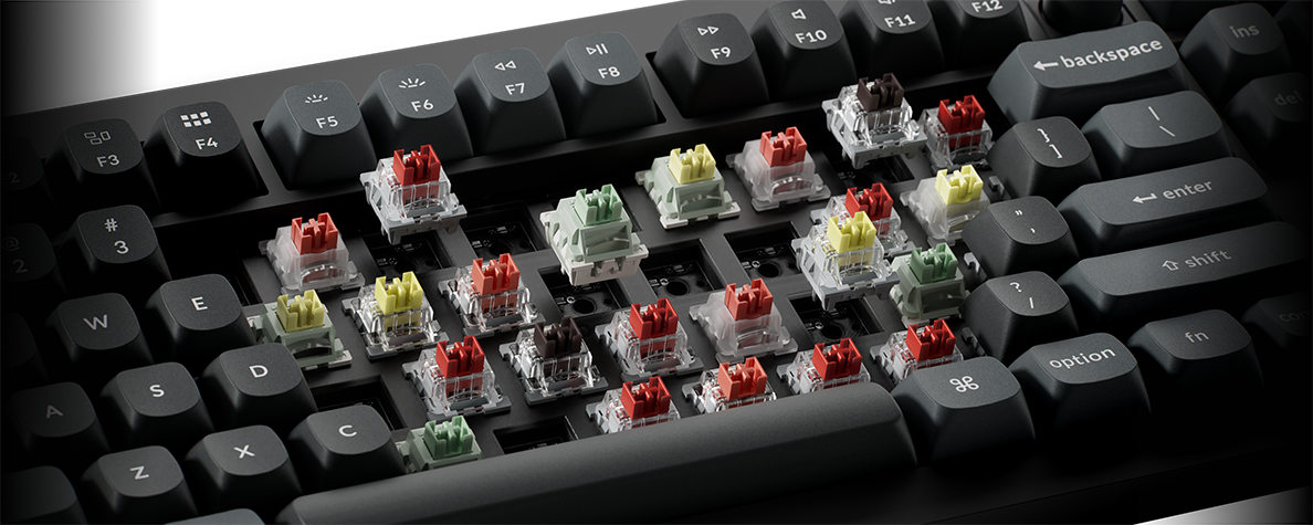 Magnetic Switch Technology
Engineered for ultra-fast response, adjustable actuation, and precise control.

Mechanical Switch Compatibility
Enjoy the satisfying tactile feel of mechanical switches with extensive customization options.

One Keyboard. Two Switch Worlds.
Experience magnetic speed and mechanical tactile feel in a single keyboard—no compromises required.