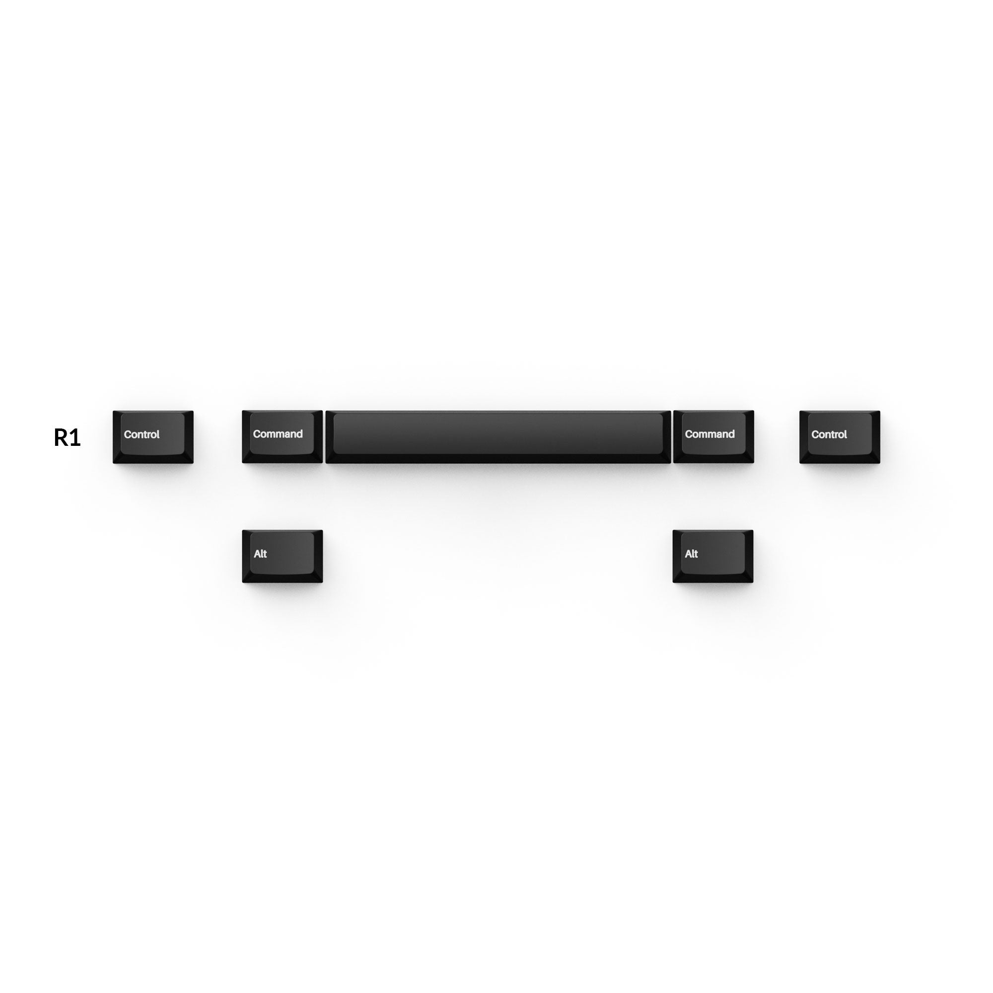 Cherry Profile Double-Shot PBT Keycaps Full Set-White on Black Wob