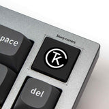 Custom badge with sharp corners for Keychron QMK Q series and V series keyboards