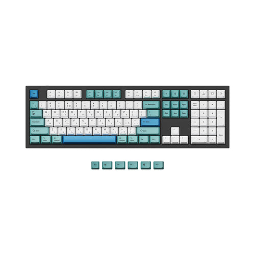 ISO ANSI OEM Dye Sub PBT Keycap Set Color Q3 Q4 Q6 K8 Keyboard Hebrew Layout Iceberg Color