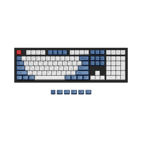 ISO ANSI Layout OEM Dye Sub PBT Keycap Set Blue Color For Q3 Q4 Q6 and K8 Keyboard Russian Layout