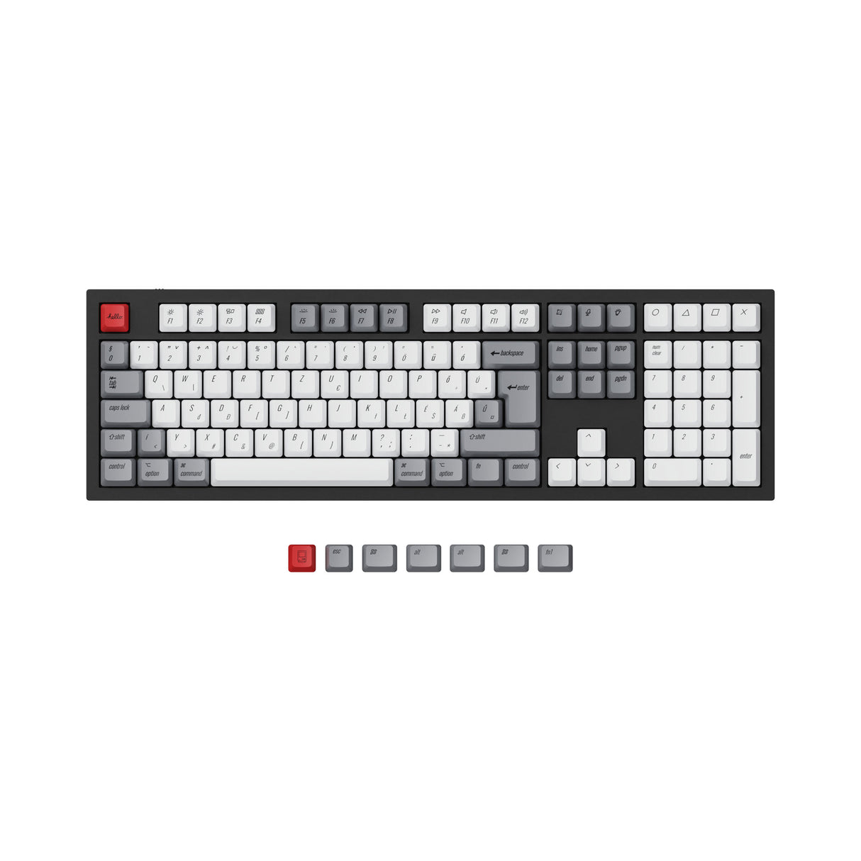 ISO ANSI Layout OEM Dye Sub PBT Keycap Set Retro Color For Q3 Q4 Q6 and K8 Keyboard Hungarian Layout