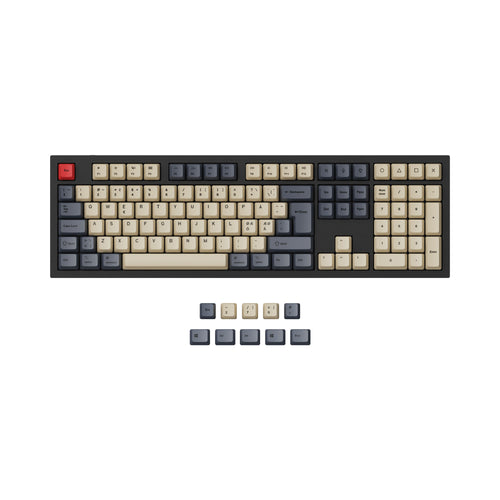 ISO ANSI OEM Dye-Sub PBT Keycap Set Carbon Color Nordic Layout For Q3 Q4 Q6 K8 Keyboard