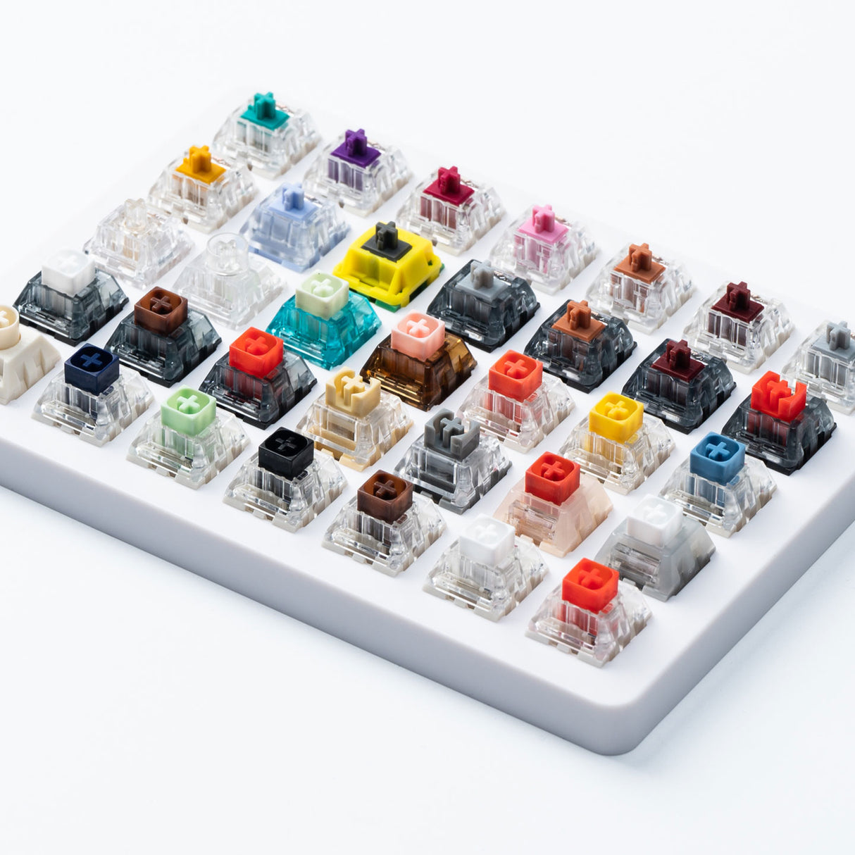 HONKID Aluminum Switch Tester with 16 Key Switch Samples from Akko, Gateron  and Kailh, Metal Mechanical Keyboard Switch Tester, Durable Switch Testing